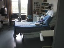 The hospital room