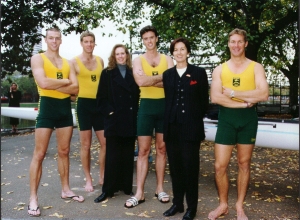 Sharyn Cederman and the Oarsome Foursome Rowing Team