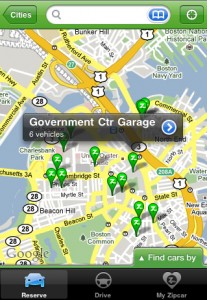 Zipcar iPhone app